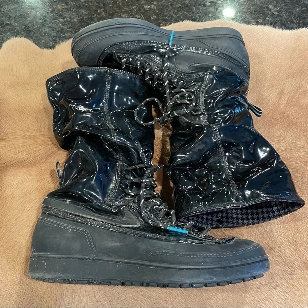 Nike Storm Warrior Hi Boots 6M Black Patent Leather